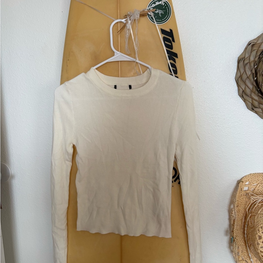 Cream Long Sleeve Sweater
